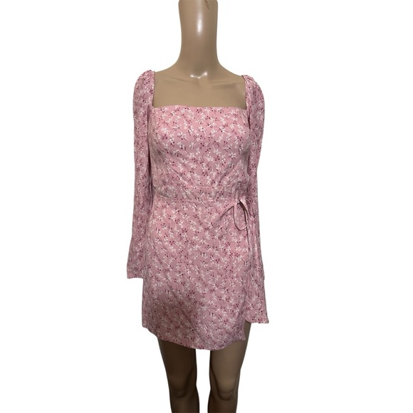 Reformation rosalie baby pink mini Dress - Picture 6 of 9